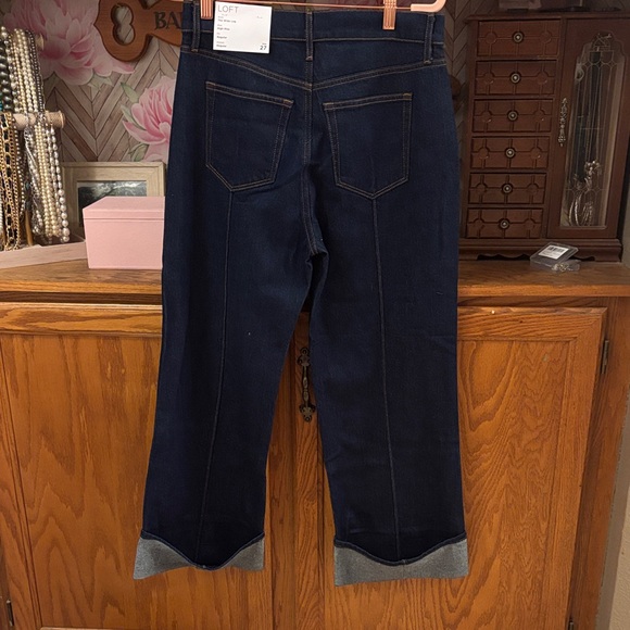 LOFT Women's Dark Indigo Ankle Jeans - Picture 1 of 8